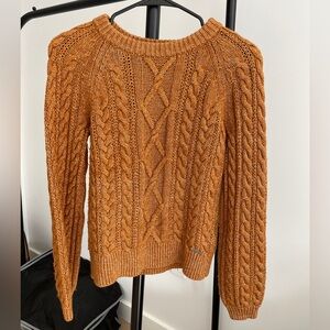 Abercrombie & Fitch Cable Knit Sweater in Amber